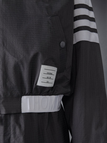 NYLON 4-BAR RIPSTOP WINDBREAKER CHARCOAL