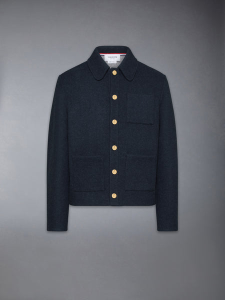 CASHMERE DOUBLE FACE JACKET NAVY