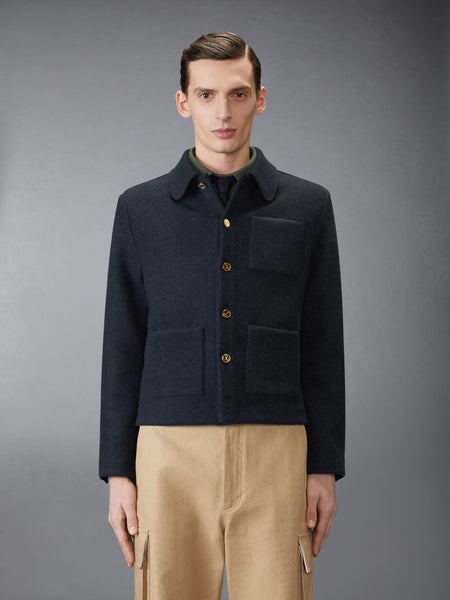 CASHMERE DOUBLE FACE JACKET NAVY
