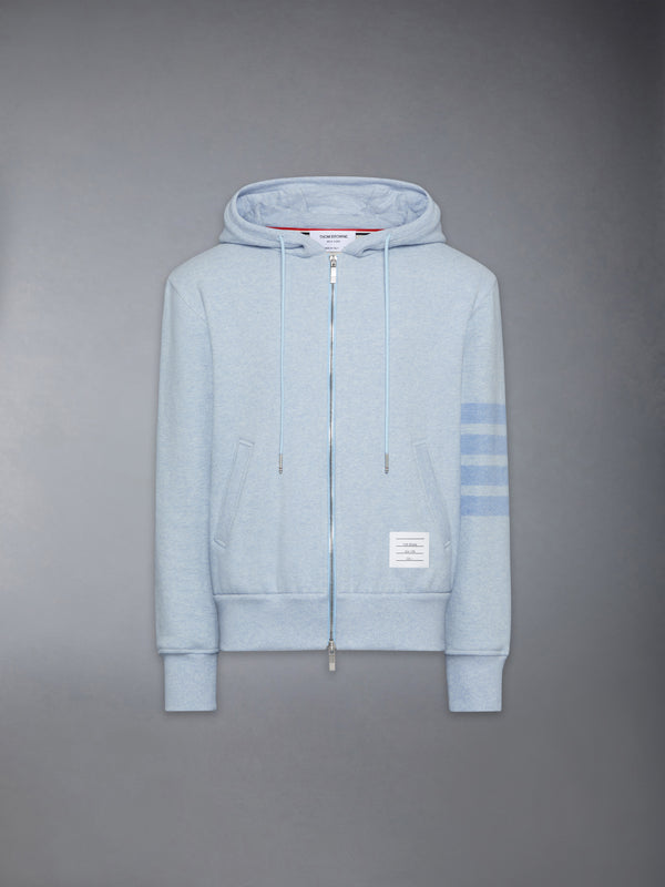 MELANGE BRUSHED LOOPBACK 4-BAR ZIP UP HOODIE - featured image