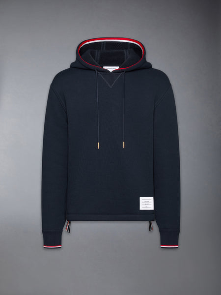 LOOPBACK OVERSIZED RWB STRIPE HOODIE NAVY