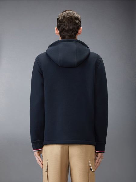 LOOPBACK OVERSIZED RWB STRIPE HOODIE NAVY