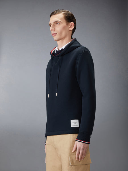 LOOPBACK OVERSIZED RWB STRIPE HOODIE NAVY