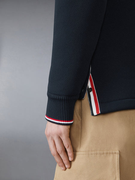 LOOPBACK OVERSIZED RWB STRIPE HOODIE NAVY