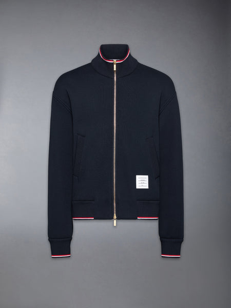 LOOPBACK OVERSIZED RWB STRIPE JACKET NAVY