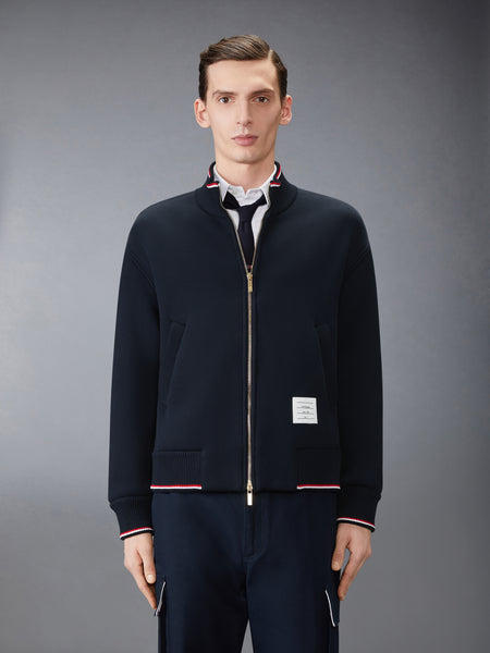 LOOPBACK OVERSIZED RWB STRIPE JACKET NAVY