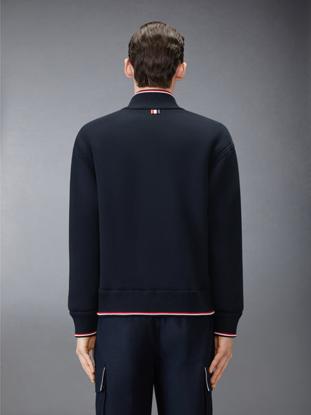LOOPBACK OVERSIZED RWB STRIPE JACKET NAVY