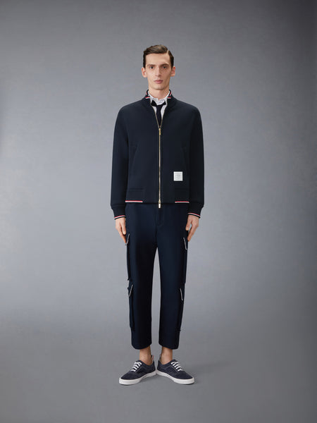 LOOPBACK OVERSIZED RWB STRIPE JACKET NAVY