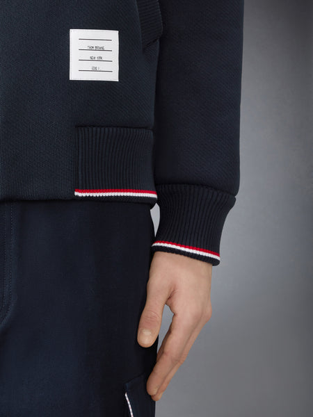 LOOPBACK OVERSIZED RWB STRIPE JACKET NAVY