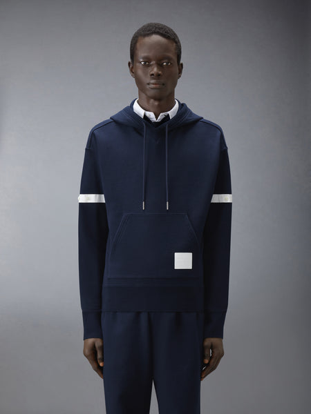LOOPBACK JERSEY ARMBAND OVERSIZED HOODIE NAVY