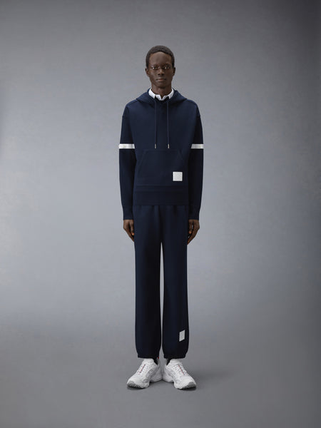 LOOPBACK JERSEY ARMBAND OVERSIZED HOODIE NAVY