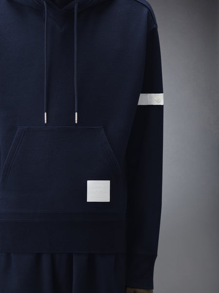 LOOPBACK JERSEY ARMBAND OVERSIZED HOODIE NAVY