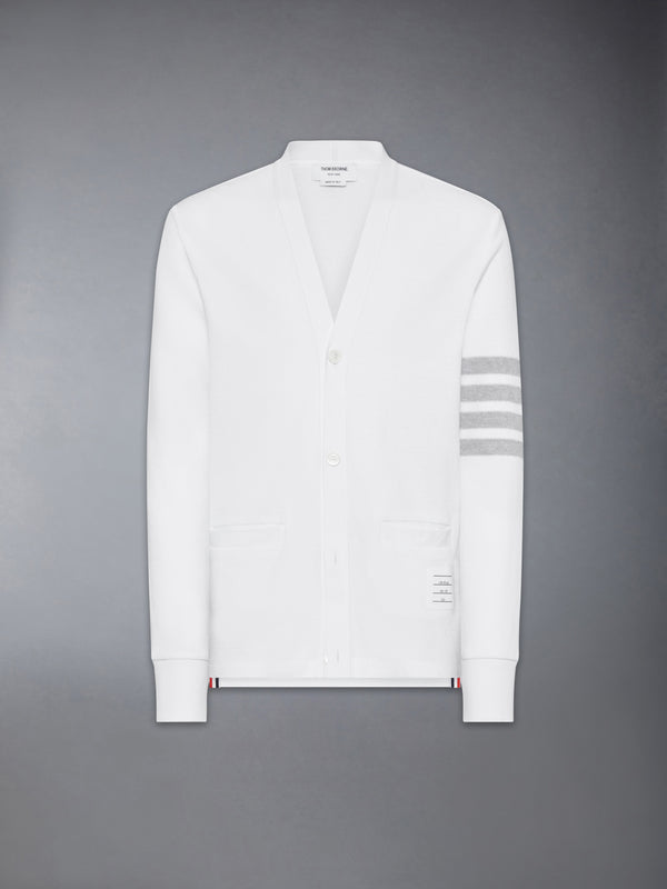 TEXTURED PIQUE 4-BAR CARDIGAN - featured image