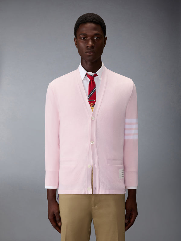 TEXTURED PIQUE 4-BAR CARDIGAN - image 1