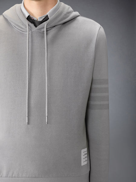 SOLID LOOPBACK 4-BAR HOODIE LT GREY