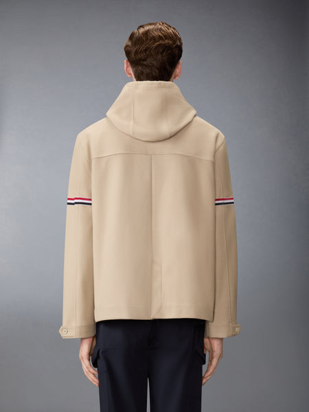 DOUBLE FACE TECH TWILL OVERSIZED PARKA WITH ARMBANDS BEIGE
