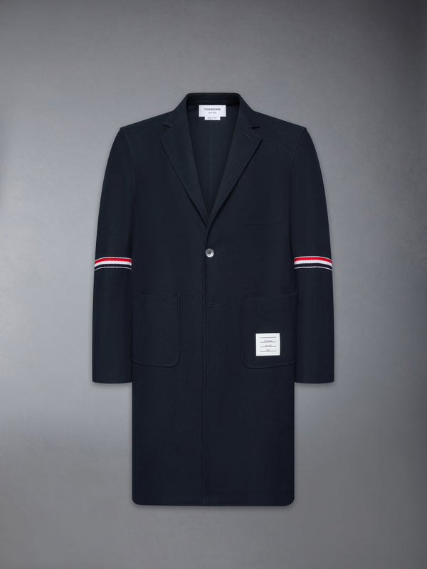 DOUBLE FACE TECH TWILL 4-BAR SACK OVERCOAT - featured image
