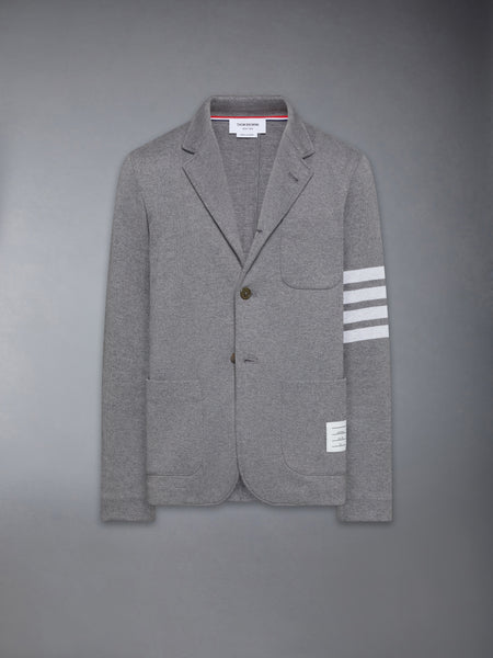 DOUBLE FACE KNIT 4-BAR SACK JACKET MED GREY