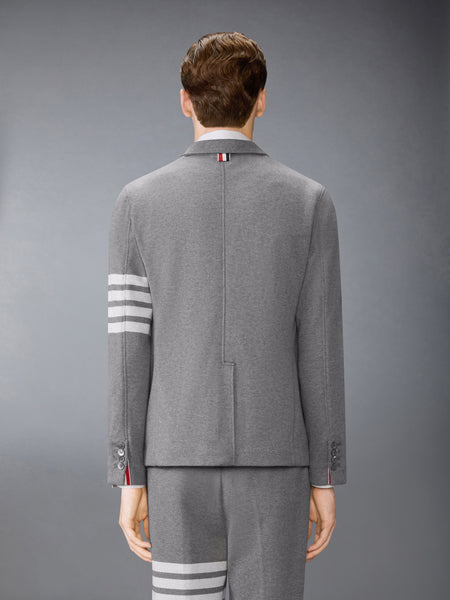 DOUBLE FACE KNIT 4-BAR SACK JACKET MED GREY