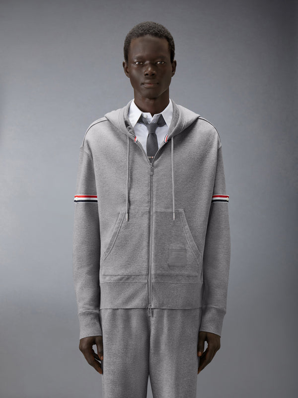 LOOPBACK JERSEY ARMBAND RELAXED ZIP UP HOODIE - image 1