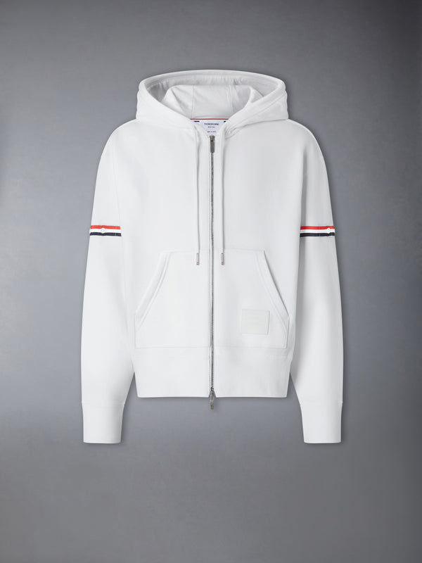 LOOPBACK JERSEY ARMBAND RELAXED ZIP UP HOODIE - featured image