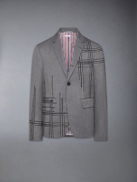UNCONSTRUCTED WOOL SCHOOL UNIFORM SPORTCOAT MED GREY