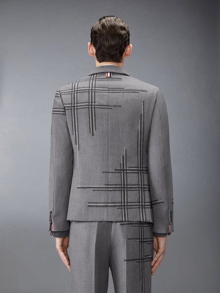 UNCONSTRUCTED WOOL SCHOOL UNIFORM SPORTCOAT MED GREY