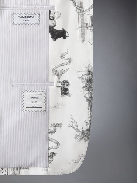 CANVAS HECTOR TOILE CUTAWAY JACKET BLK/WHT