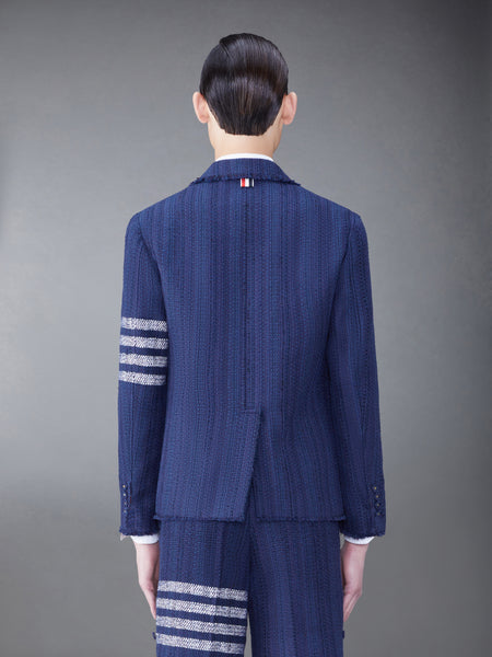 TWEED FRAY 4-BAR SACK JACKET NAVY