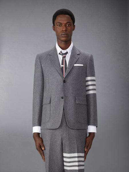 FLANNEL 4-BAR UNSTRUCTURED SPORT COAT MED GREY
