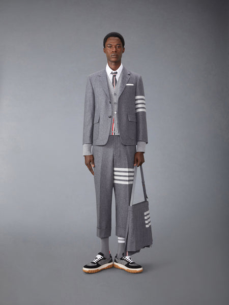FLANNEL 4-BAR UNSTRUCTURED SPORT COAT MED GREY