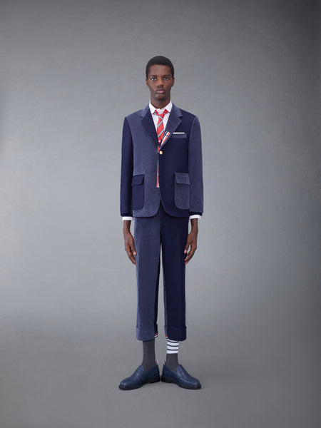 Fun-Mix Shetland Stripe Straight Fit Sport Coat NAVY