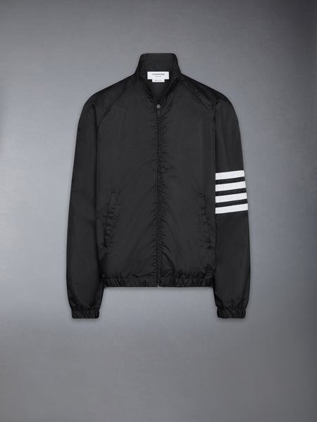 SHINY RIPSTOP RAGLAN 4-BAR TRACK JACKET BLACK