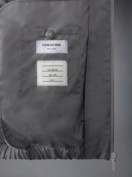 SHINY RIPSTOP RAGLAN 4-BAR TRACK JACKET DARK GREY