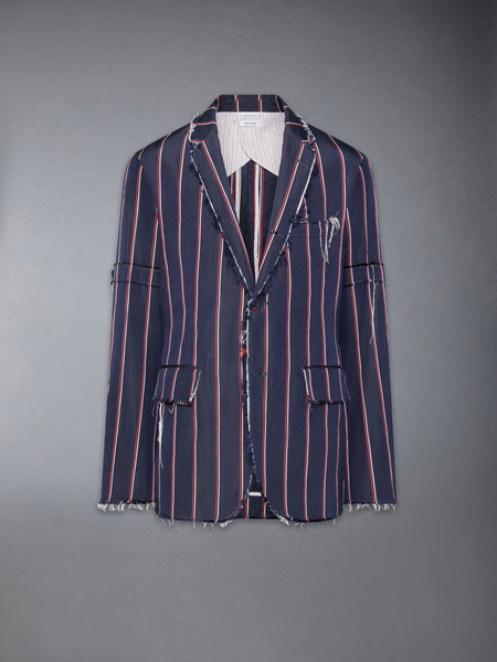 STRIPE MOGADOR UNCONSTRUCTED SPORTCOAT RWBWHT