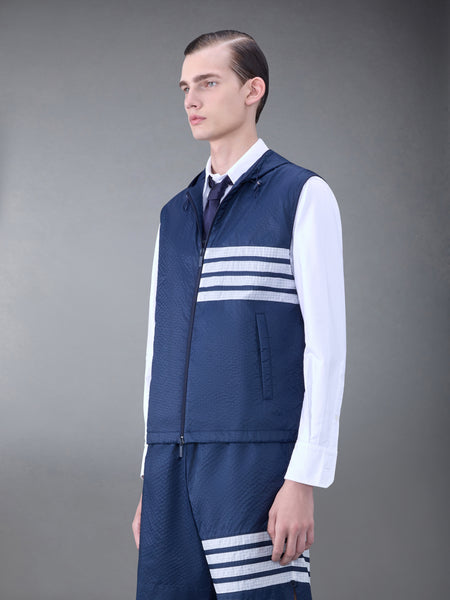 ULTRALIGHT RIPSTOP 4-BAR HOODED VEST NAVY