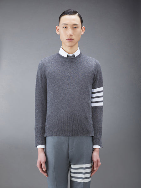 CLASSIC CASHMERE 4-BAR PULLOVER DARK GREY