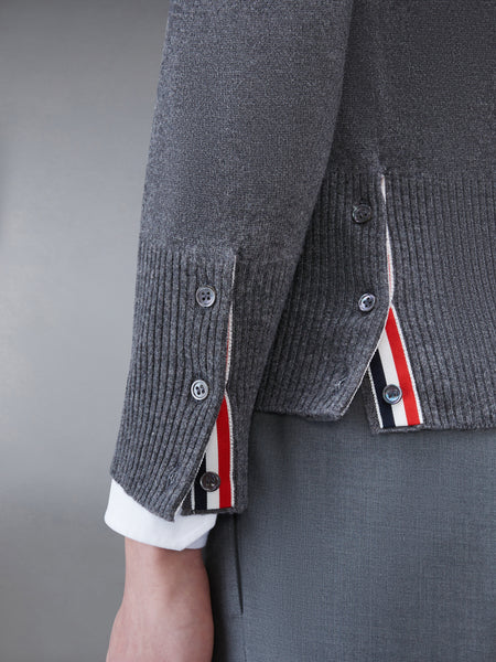 CLASSIC CASHMERE 4-BAR PULLOVER DARK GREY