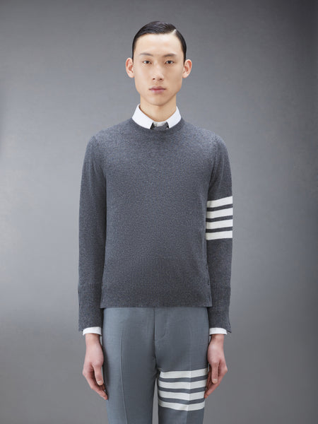 CLASSIC CASHMERE 4-BAR PULLOVER MED GREY