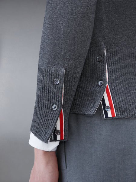 CLASSIC CASHMERE 4-BAR PULLOVER MED GREY