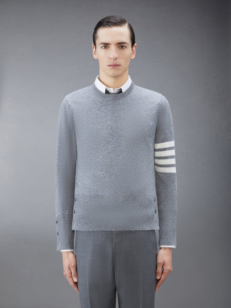 CLASSIC CASHMERE 4-BAR PULLOVER LT GREY