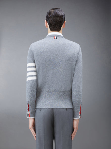CLASSIC CASHMERE 4-BAR PULLOVER LT GREY