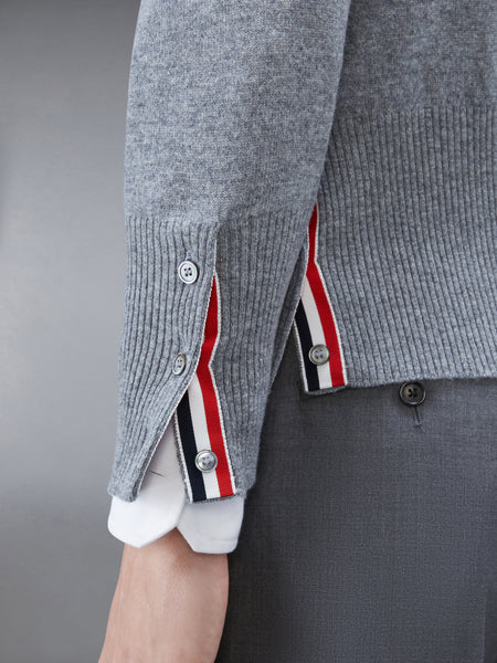 CLASSIC CASHMERE 4-BAR PULLOVER LT GREY