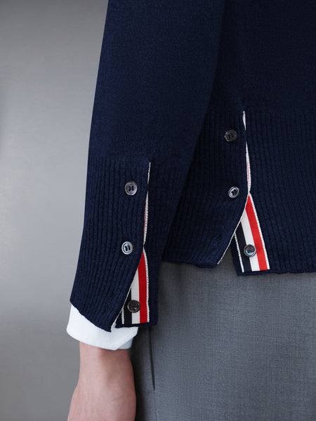 CLASSIC CASHMERE 4-BAR PULLOVER NAVY