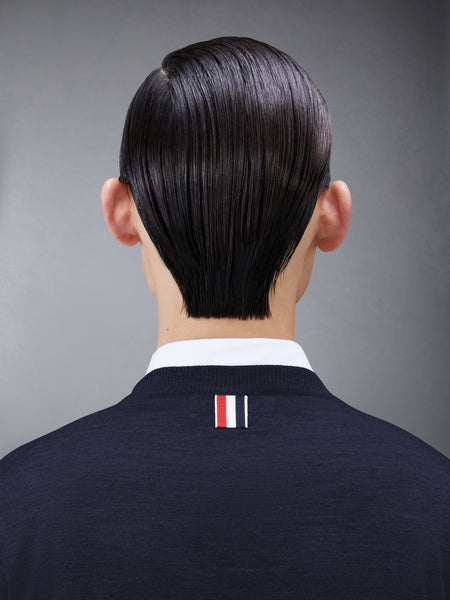 FINE MERINO WOOL 4-BAR PULLOVER NAVY
