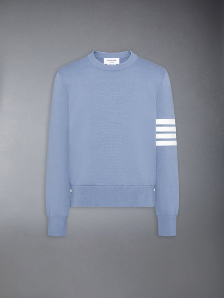 FINE MERINO WOOL 4-BAR PULLOVER LT BLUE