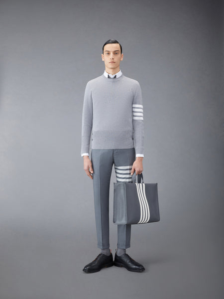 WOOL 4-BAR PULLOVER LT GREY