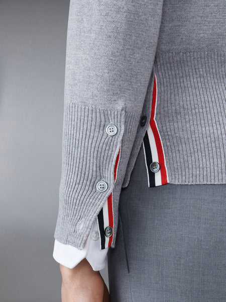 WOOL 4-BAR PULLOVER LT GREY