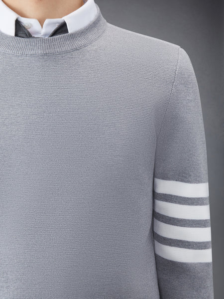 WOOL 4-BAR PULLOVER LT GREY
