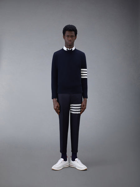 WOOL 4-BAR PULLOVER NAVY